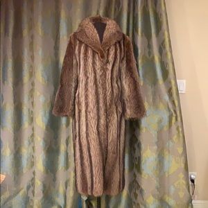 Racoon fur coat
